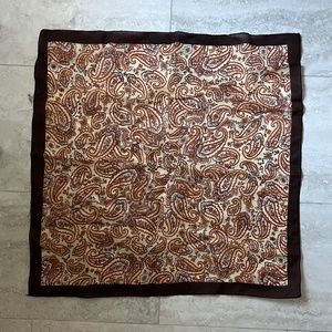 Vintage Brown Paisley Scarf